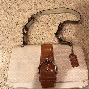 Coach SoHo Mini Signature Flap Shoulder Bag F7075